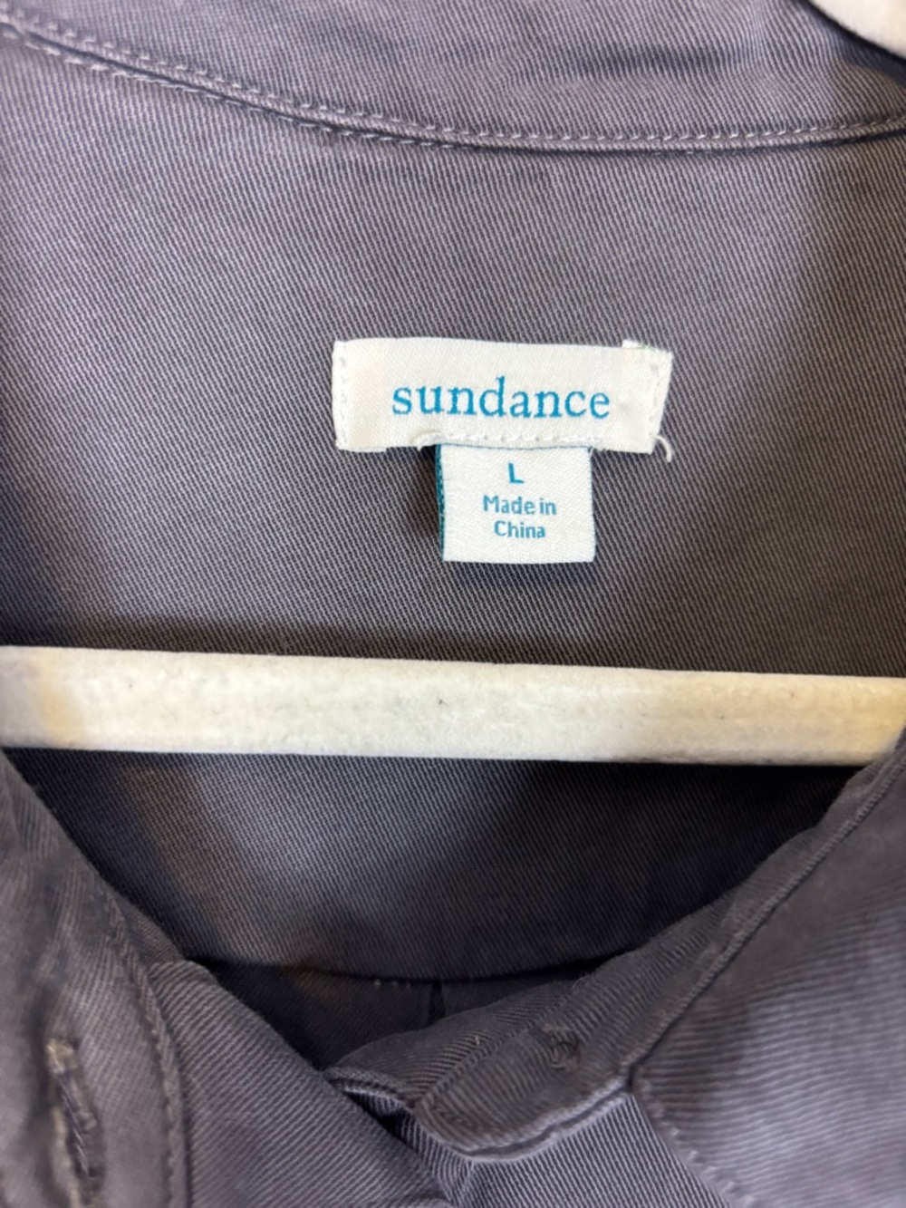 Sundance Button-Front Collared Utility Jumpsuit - Charcoal Large - Picture 7 of 8